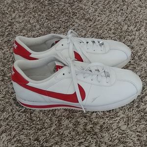 Men's Nike Cortez's red & white